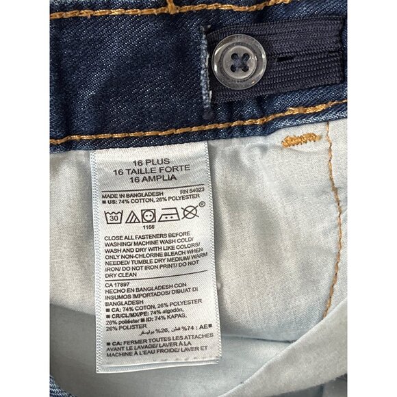 Old Navy Girls Plus 16 Straight Leg Jeans Blue Denim Adjustable Waist - Picture 10 of 10